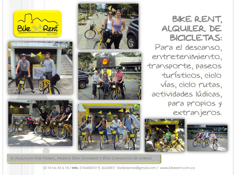 Bikerent | Alquiler de bicicletas | Espacios publicitarios Medellin, Colombia